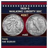 1929-s Walking Liberty Half Dollar 50c ms63 USCG