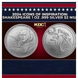 2024 Icons of Inspiration: Shakespeare 1 oz .999 S