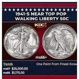 1941-s Walking Liberty Half Dollar Near Top Pop 50