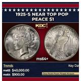 1925-s Peace Dollar Near Top Pop $1 ms64+ SEGS