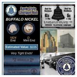 Buffalo Nickel Shotgun Roll in Old Bank Style 'Bel