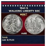 1941-s Walking Liberty Half Dollar 50c ms66 SEGS
