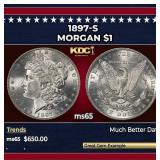 1897-s Morgan Dollar $1 Grades ms65