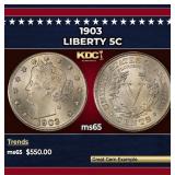 1903 Liberty Nickel 5c Grades ms65