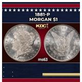 1881-p Morgan Dollar $1 Grades ms63