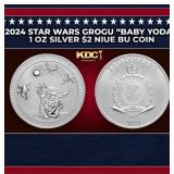 2024 Star Wars Grogu 'Baby Yoda' 1 oz Silver $2 Ni