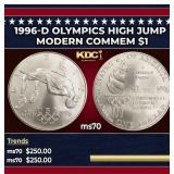 1996-d Olympics High Jump Modern Commem Dollar $1