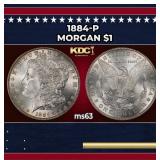 1884-p Morgan Dollar $1 Grades ms63