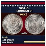1884-o Morgan Dollar $1 Grades ms65+