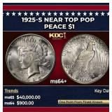 1925-s Peace Dollar Near Top Pop $1 ms64+ SEGS