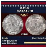 1892-o Morgan Dollar $1 ms66+ SEGS