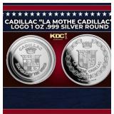 Cadillac 'La Mothe Cadillac' Logo 1 oz .999 Silver