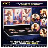 6 Coin James Gunn Superman Gold Plated Round Colle