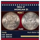 1904-p Morgan Dollar $1 Grades ms62