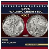 1934-d Walking Liberty Half Dollar 50c ms65 SEGS