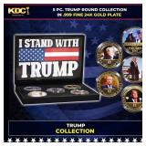 5 Coin 'I Stand With Trump' Gold Plated Round Coll