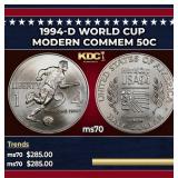 1994-d World Cup Modern Commem Half Dollar 50c ms7