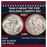 1946-s Walking Liberty Half Dollar Near Top Pop 50