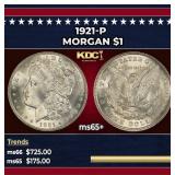 1921-p Morgan Dollar $1 Grades ms65+