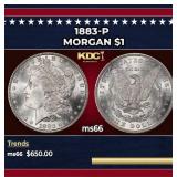 1883-p Morgan Dollar $1 Grades ms66