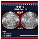 1900-o Morgan Dollar $1 Grades ms65+