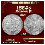 1884-s Morgan Dollar $1 au58 SEGS