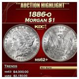 1886-o Morgan Dollar $1 ms62+ USCG