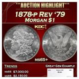 1878-p Rev '79 Morgan Dollar $1 ms65+ SEGS