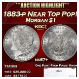 1883-p Morgan Dollar Near Top Pop! $1 ms67+ SEGS