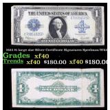 1923 $1 large size Silver Certificate Grades xf Si