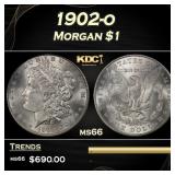 1902-o Morgan Dollar $1 Grades ms66