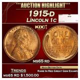 1915-d Lincoln Cent 1c ms65 rd SEGS