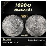 1898-o Morgan Dollar $1 Grades ms65