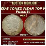 1926-s Peace Dollar Toned Near Top Pop $1 ms66+ SE