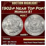 1902-p Morgan Dollar Near Top Pop! $1 ms66+ SEGS