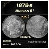 1878-s Morgan Dollar $1 Grades ms65 PL
