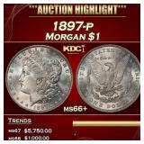 1897-p Morgan Dollar $1 ms66+ SEGS