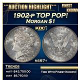 1902-p Morgan Dollar TOP POP! $1 ms67+ SEGS