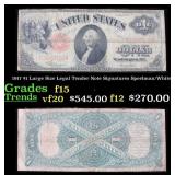 1917 $1 Large Size Legal Tender Note Grades f+ Sig