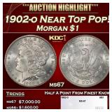 1902-o Morgan Dollar Near Top Pop! $1 ms67 SEGS