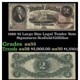 1880 $2 Large Size Legal Tender Note Grades Select