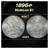 1896-p Morgan Dollar $1 Grades ms64