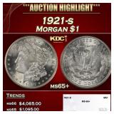 1921-s Morgan Dollar $1 ms65+ SEGS