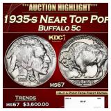 1935-s Buffalo Nickel Near Top Pop 5c ms67 SEGS