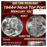 1944-p Mercury Dime Near Top Pop! 10c ms68 FSB SEG