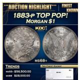 1883-p Morgan Dollar TOP POP! $1 ms68+ SEGS