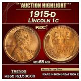 1915-d Lincoln Cent 1c ms65 rd SEGS