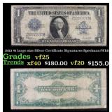 1923 $1 large size Silver Certificate Grades vf+ S