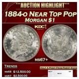 1884-o Morgan Dollar Near Top Pop $1 ms67+ SEGS