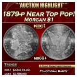1879-p Morgan Dollar Near Top Pop! $1 ms66+ SEGS